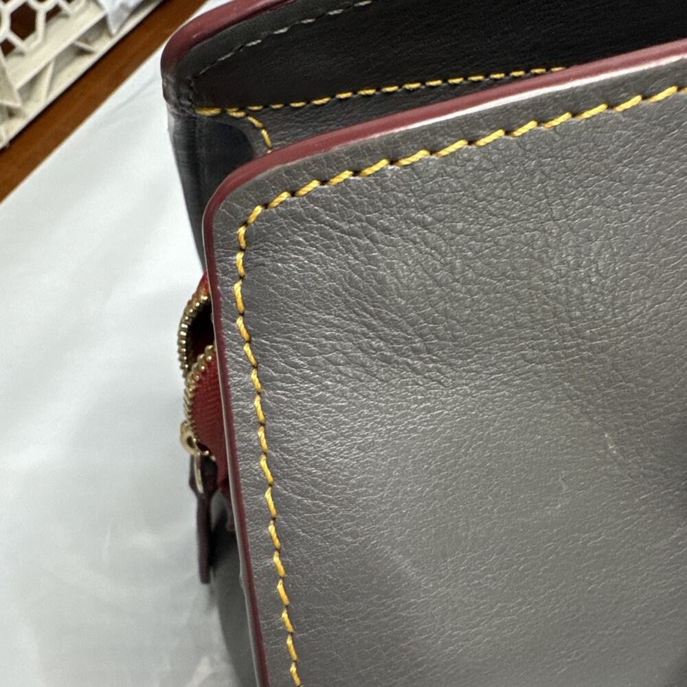 Dooney & Bourke Florentine Leather Shoulder Bag Gray Blue - Picture 15 of 16